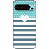 Polka Dots and Stripes Heart in Blue Pixel 9 Pro XL Skin